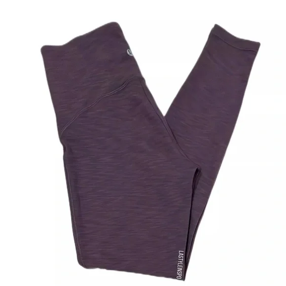 Lululemon POWER WITHIN SUPER HIGH-RISE PANT 28"Heathered Black CurrantSize: 8 - Picture 3 of 4